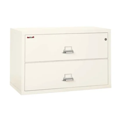 FireKing 2-4422-C Lateral Fire File Cabinet in Ivory White with UL High-Security Key Lock