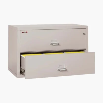 FireKing 2-4422-C Lateral Fire File Cabinet in Platinum with UL High-Security Key Lock