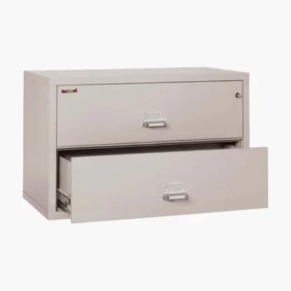 FireKing 2-4422-C Lateral Fire File Cabinet in Platinum with UL High-Security Key Lock