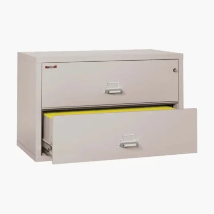 FireKing 2-4422-C Lateral Fire File Cabinet in Platinum with UL High-Security Key Lock