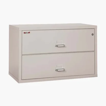 FireKing 2-4422-C Lateral Fire File Cabinet in Platinum with UL High-Security Key Lock