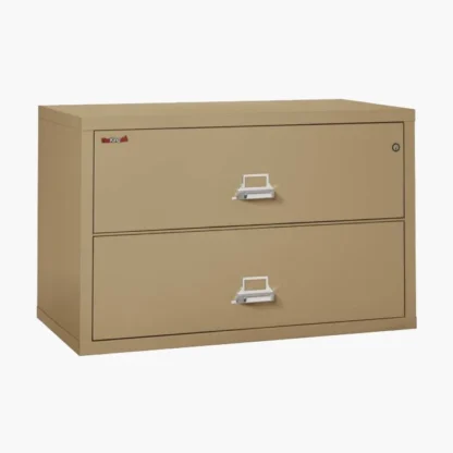 FireKing 2-4422-C Lateral Fire File Cabinet in Sand with UL High-Security Key Lock