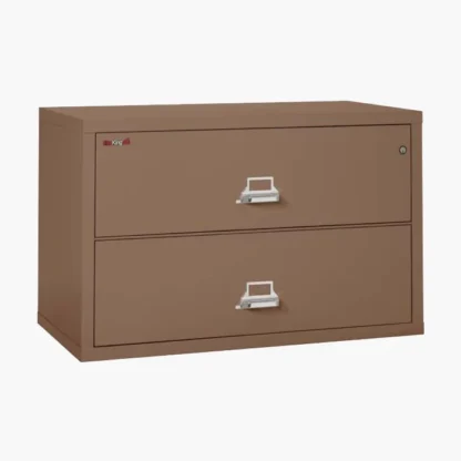 FireKing 2-4422-C Lateral Fire File Cabinet in Tan with UL High-Security Key Lock