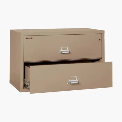 FireKing 2-4422-C Lateral Fire File Cabinet in Taupe with UL High-Security Key Lock