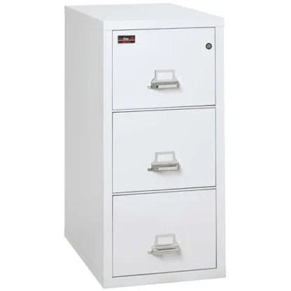 FireKing 3-1943-2 Two-Hour Vertical Fire File Cabinet in Arctic White with UL High-Security Key Lock