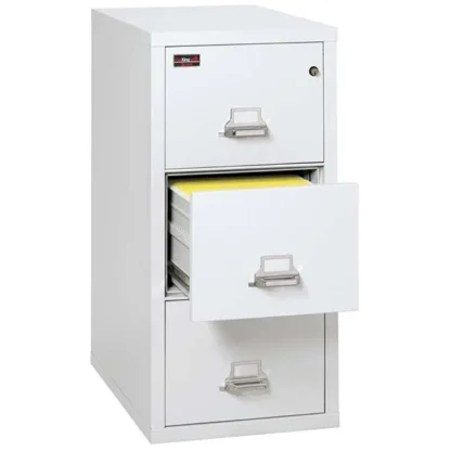 FireKing 3-1943-2 Two-Hour Vertical Fire File Cabinet in Arctic White with UL High-Security Key Lock