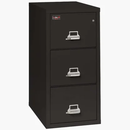 FireKing 3-1943-2 Two-Hour Vertical Fire File Cabinet in Black with UL High-Security Key Lock