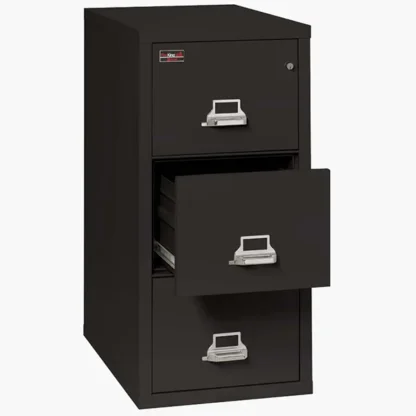 FireKing 3-1943-2 Two-Hour Vertical Fire File Cabinet in Black with UL High-Security Key Lock