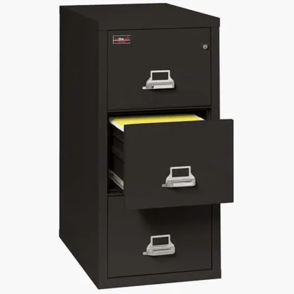 FireKing 3-1943-2 Two-Hour Vertical Fire File Cabinet in Black with UL High-Security Key Lock