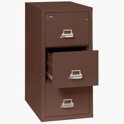 FireKing 3-1943-2 Two-Hour Vertical Fire File Cabinet in Brown with UL High-Security Key Lock