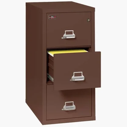 FireKing 3-1943-2 Two-Hour Vertical Fire File Cabinet in Brown with UL High-Security Key Lock