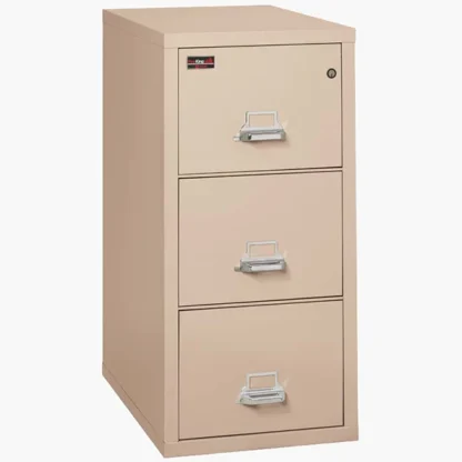 FireKing 3-1943-2 Two-Hour Vertical Fire File Cabinet in Champagne with UL High-Security Key Lock