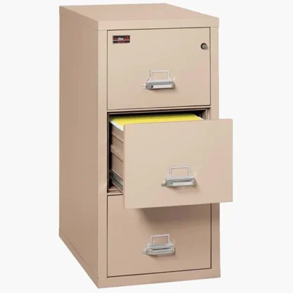 FireKing 3-1943-2 Two-Hour Vertical Fire File Cabinet in Champagne with UL High-Security Key Lock