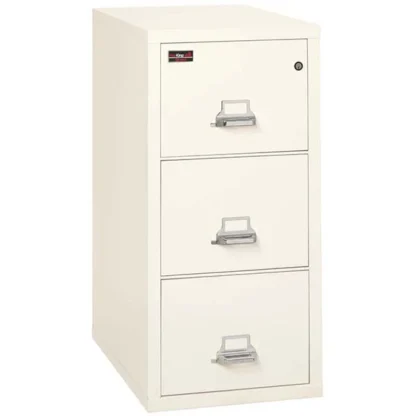 FireKing 3-1943-2 Two-Hour Vertical Fire File Cabinet in Ivory White with UL High-Security Key Lock