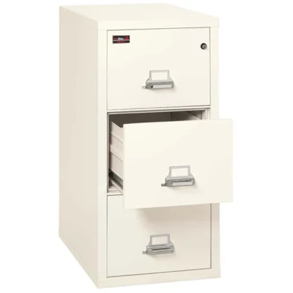 FireKing 3-1943-2 Two-Hour Vertical Fire File Cabinet in Ivory White with UL High-Security Key Lock