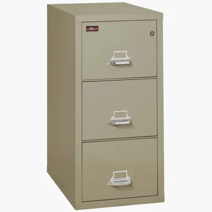 FireKing 3-1943-2 Two-Hour Vertical Fire File Cabinet in Pewter with UL High-Security Key Lock