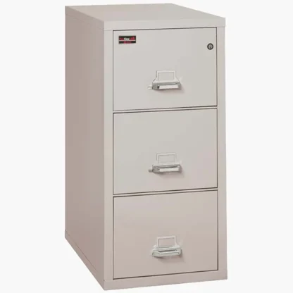 FireKing 3-1943-2 Two-Hour Vertical Fire File Cabinet in Platinum with UL High-Security Key Lock