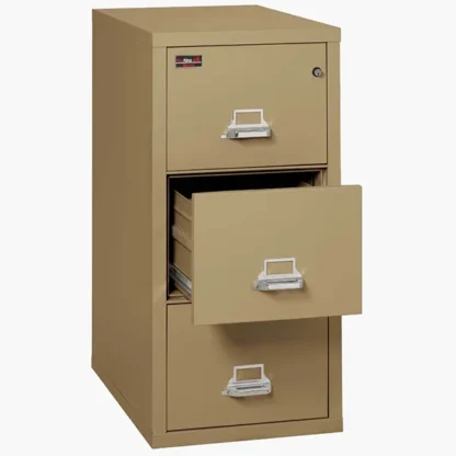 FireKing 3-1943-2 Two-Hour Vertical Fire File Cabinet in Sand with UL High-Security Key Lock