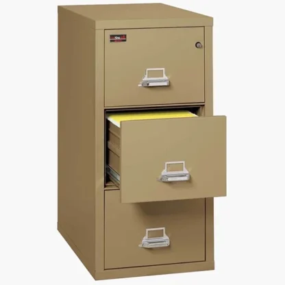 FireKing 3-1943-2 Two-Hour Vertical Fire File Cabinet in Sand with UL High-Security Key Lock