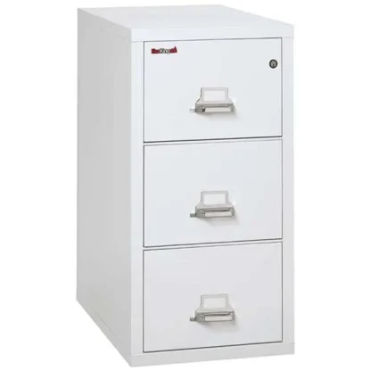 FireKing 3-2131-C Vertical Fire File Cabinet in Arctic White with UL High-Security Key Lock