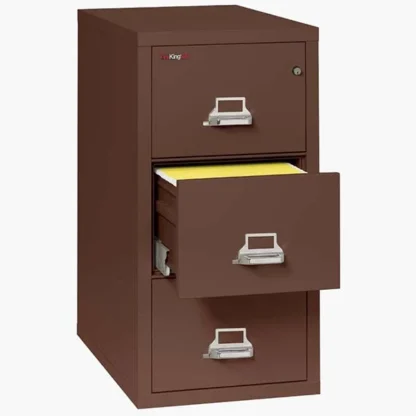 FireKing 3-2131-C Vertical Fire File Cabinet in Brown with UL High-Security Key Lock