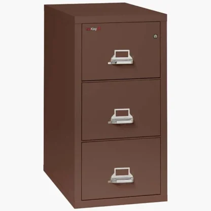 FireKing 3-2131-C Vertical Fire File Cabinet in Brown with UL High-Security Key Lock