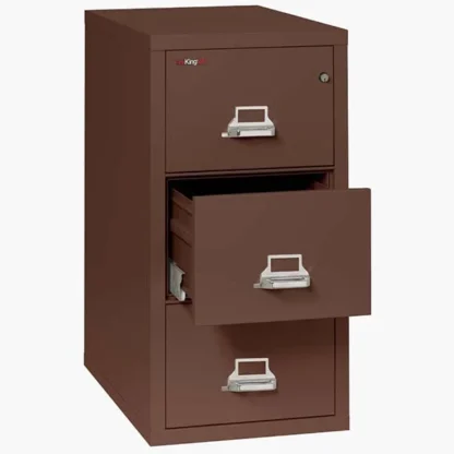 FireKing 3-2131-C Vertical Fire File Cabinet in Brown with UL High-Security Key Lock