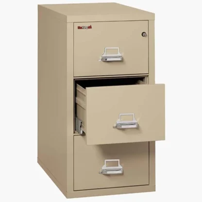 FireKing 3-2131-C Vertical Fire File Cabinet in Parchment with UL High-Security Key Lock