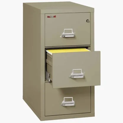 FireKing 3-2131-C Vertical Fire File Cabinet in Pewter with UL High-Security Key Lock