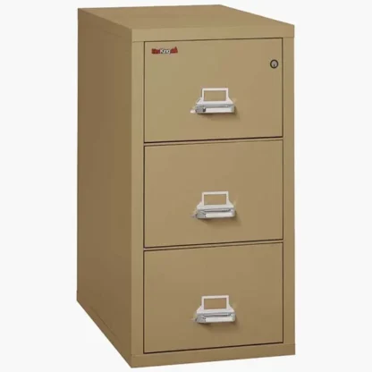 FireKing 3-2131-C Vertical Fire File Cabinet in Sand with UL High-Security Key Lock