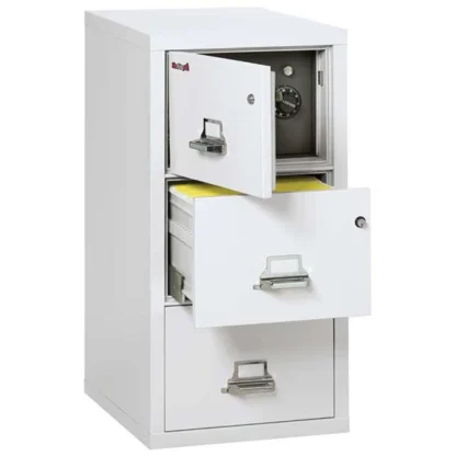 FireKing 3-2131-CSF Safe In A File Cabinet with Key Lock in Arctic White Color