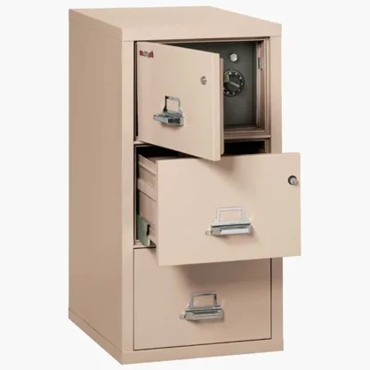 FireKing 3-2131-CSF Safe In A File Cabinet with Key Lock in Champagne Color