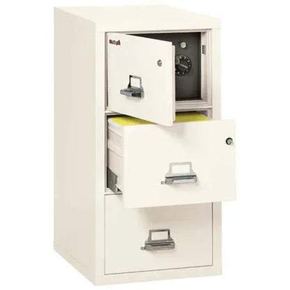 FireKing 3-2131-CSF Safe In A File Cabinet with Key Lock in Ivory White Color