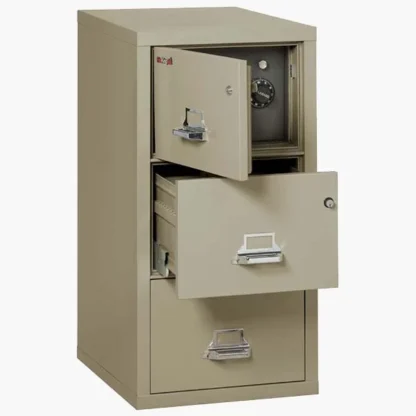 FireKing 3-2131-CSF Safe In A File Cabinet with Key Lock in Pewter Color