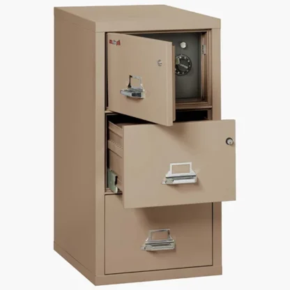 FireKing 3-2131-CSF Safe In A File Cabinet with Key Lock in Taupe Color