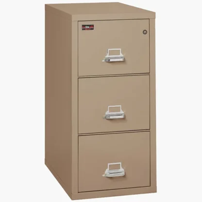 FireKing 3-2144-2 Two-Hour Vertical Fire File Cabinet in Taupe with UL High-Security Key Lock