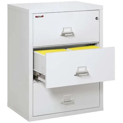 FireKing 3-3122-C Fire File Cabinet in Arctic White with UL High-Security Key Lock