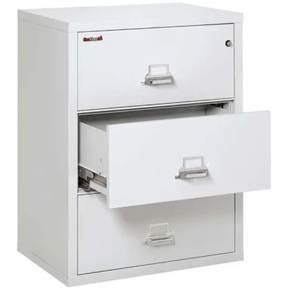 FireKing 3-3122-C Fire File Cabinet in Arctic White with UL High-Security Key Lock