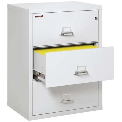 FireKing 3-3122-C Fire File Cabinet in Arctic White with UL High-Security Key Lock