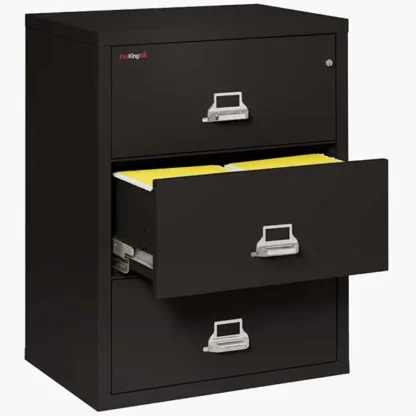 FireKing 3-3122-C Fire File Cabinet in Black with UL High-Security Key Lock