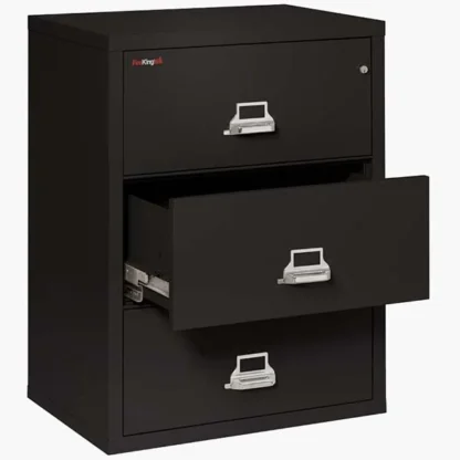 FireKing 3-3122-C Fire File Cabinet in Black with UL High-Security Key Lock