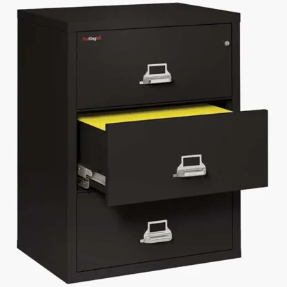 FireKing 3-3122-C Fire File Cabinet in Black with UL High-Security Key Lock