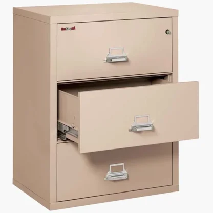 FireKing 3-3122-C Fire File Cabinet in Champagne with UL High-Security Key Lock