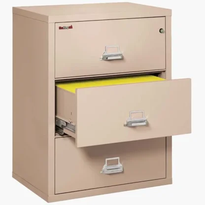 FireKing 3-3122-C Fire File Cabinet in Champagne with UL High-Security Key Lock