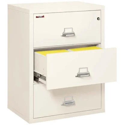 FireKing 3-3122-C Fire File Cabinet in Ivory White with UL High-Security Key Lock