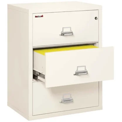 FireKing 3-3122-C Fire File Cabinet in Ivory White with UL High-Security Key Lock