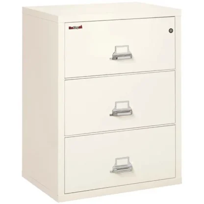 FireKing 3-3122-C Fire File Cabinet in Ivory White with UL High-Security Key Lock