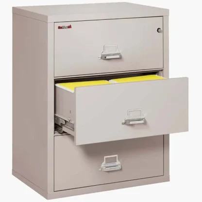 FireKing 3-3122-C Fire File Cabinet in Platinum with UL High-Security Key Lock