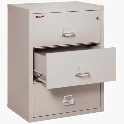 FireKing 3-3122-C Fire File Cabinet in Platinum with UL High-Security Key Lock