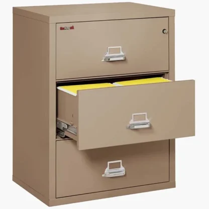 FireKing 3-3122-C Fire File Cabinet in Taupe with UL High-Security Key Lock